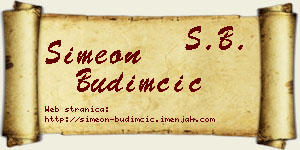 Simeon Budimčić vizit kartica